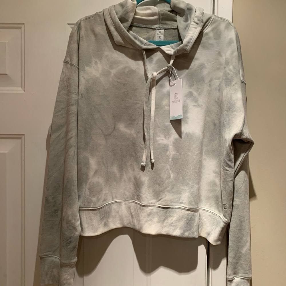 Balance collection waist top color aqua/grey/off white size XL NWT